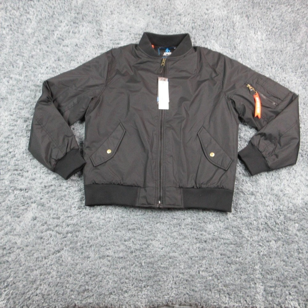 Spire Jacket Mens XL Black Bomber Aviator Waterproof Lined Insulated NWT